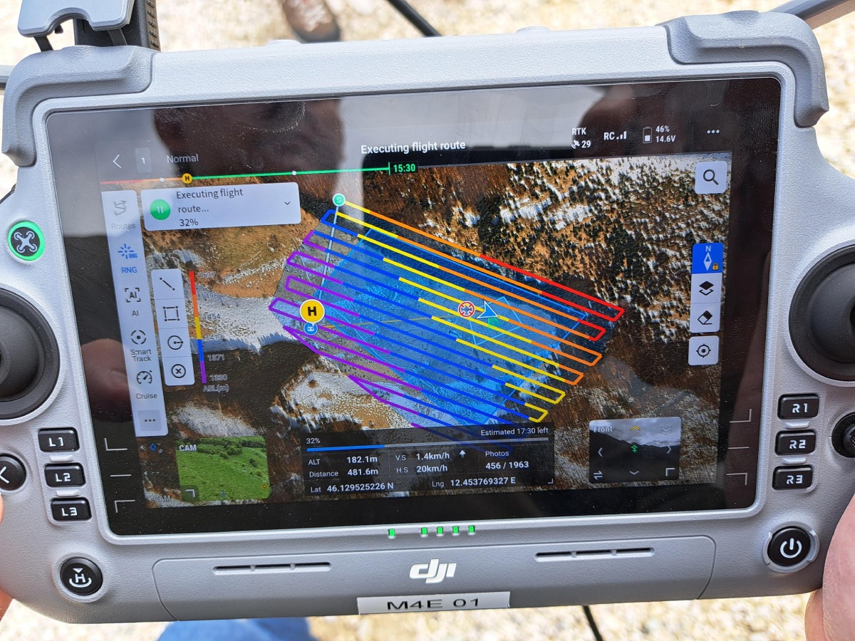 Il percorso di volo del drone pu&ograve; essere pre impostato